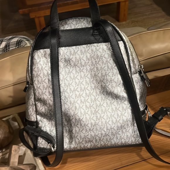 sliver and black Michael Kors purse backpack - Picture 3 of 8